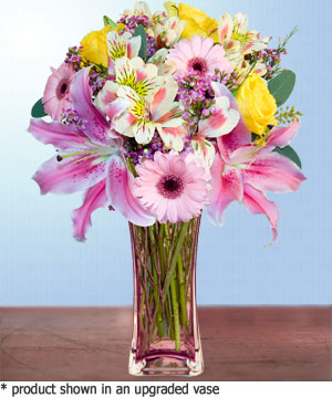 Anneme hediye karisik cam mevsim demeti  Kıbrıs online çiçek gönderme sipariş 