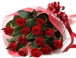  Kıbrıs çiçek online çiçek siparişi  10 adet kipkirmizi güllerden buket tanzimi